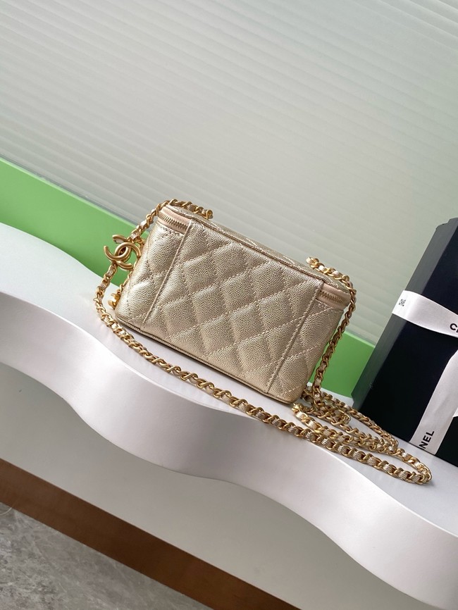 CHANEL MINI CLUTCH Grained Calfskin AP3940 gold