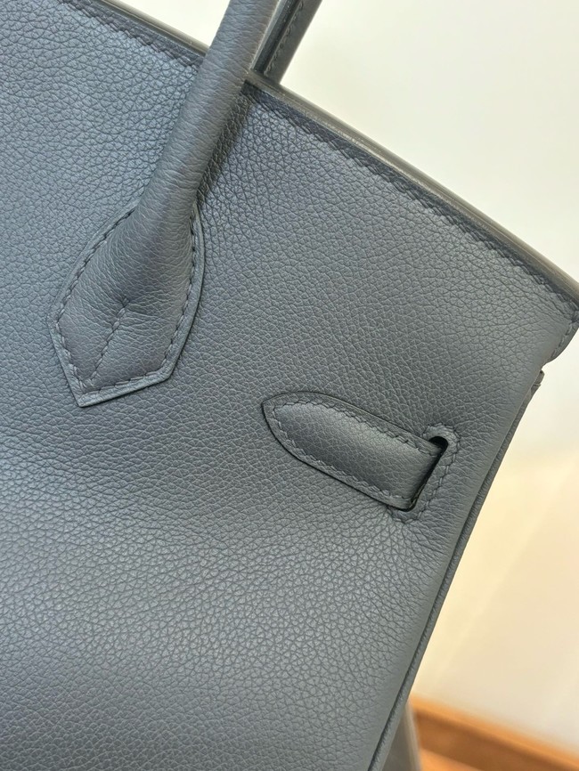 Hermes Birkin evercolor 66541 Steel gray