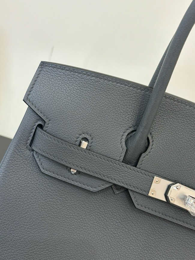 Hermes Birkin evercolor 66541 Steel gray
