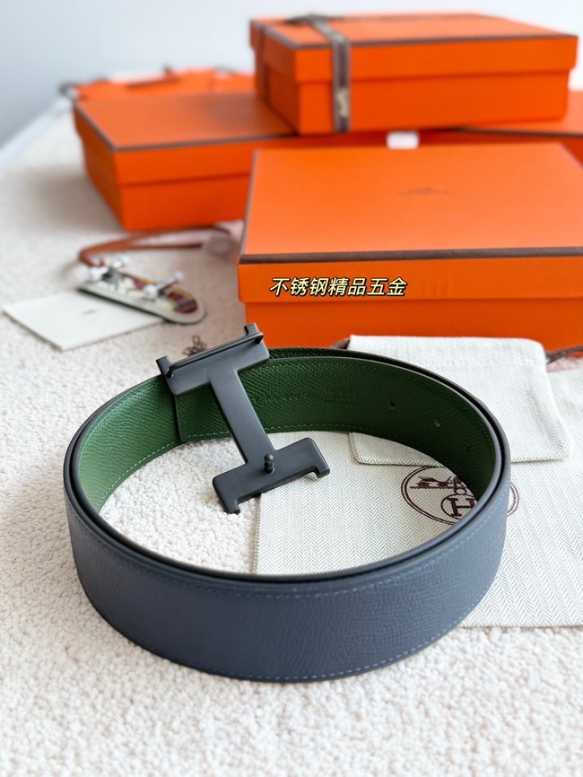 Hermes Epsom calfskin double-sided leather belt 65987
