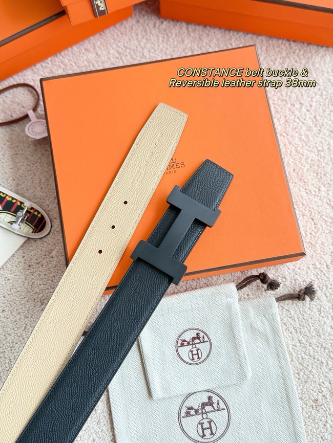 Hermes Epsom calfskin double-sided leather belt 65990