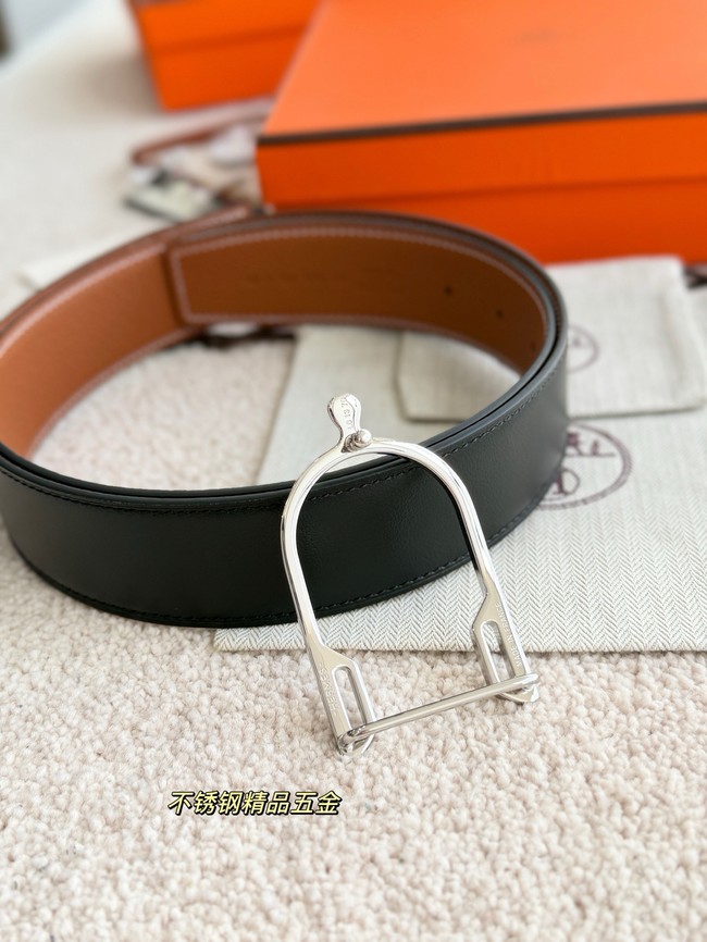 Hermes Swift calfskin double-sided leather belt 66021