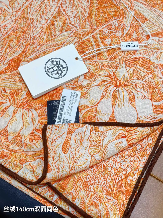 Hermes Shawl Cashmere and Silk Jacquard KY084