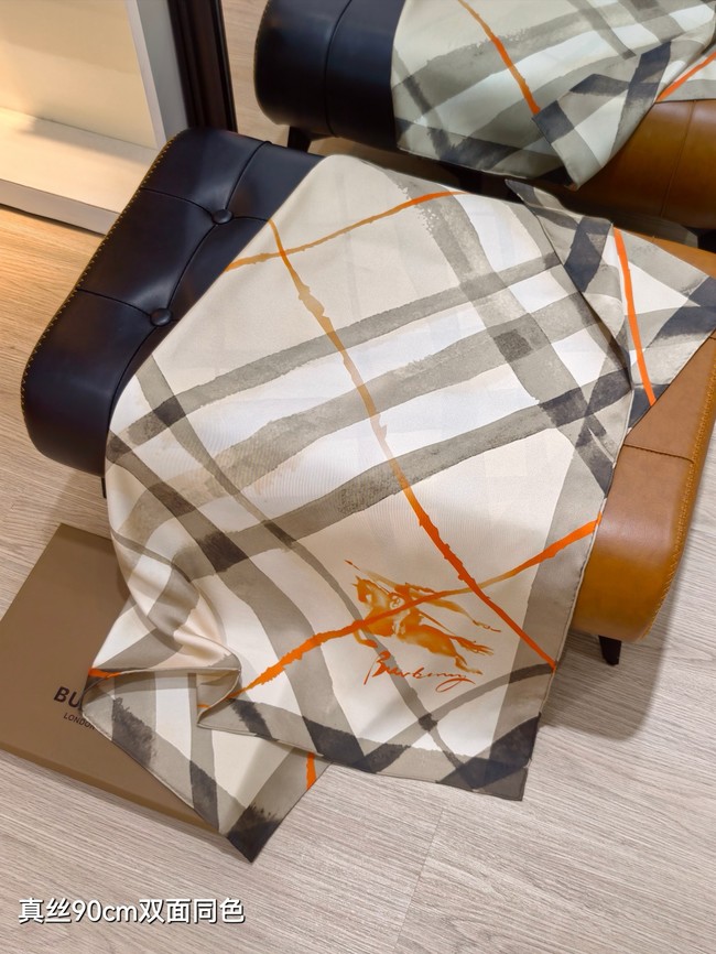 Burberry Square Scarf Silk Jacquard KY146