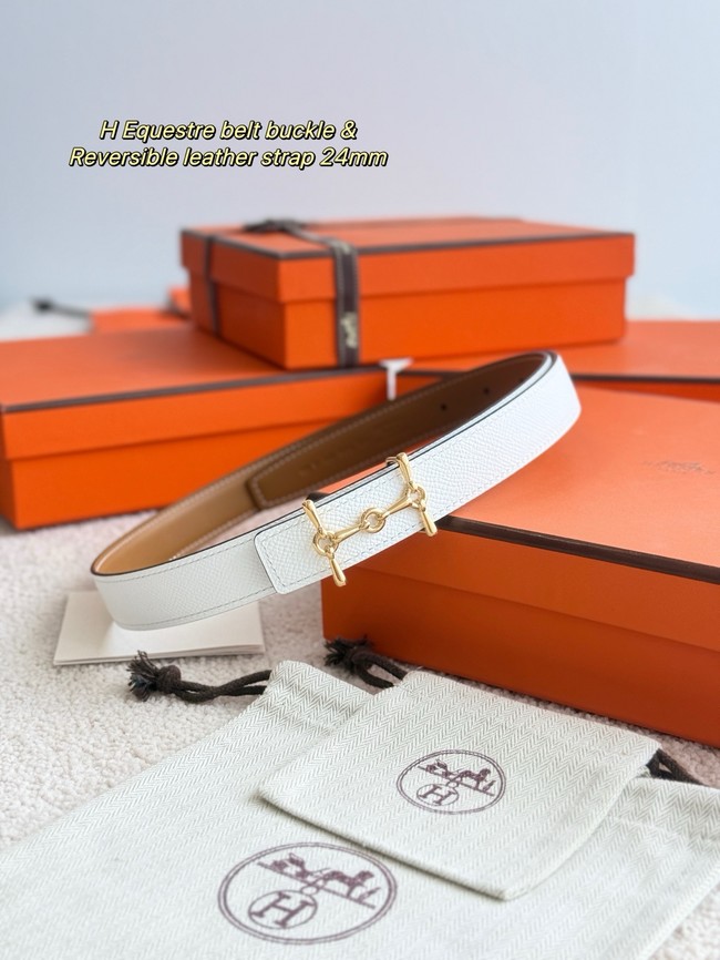 Hermes Swift calfskin double-sided leather belt 66029