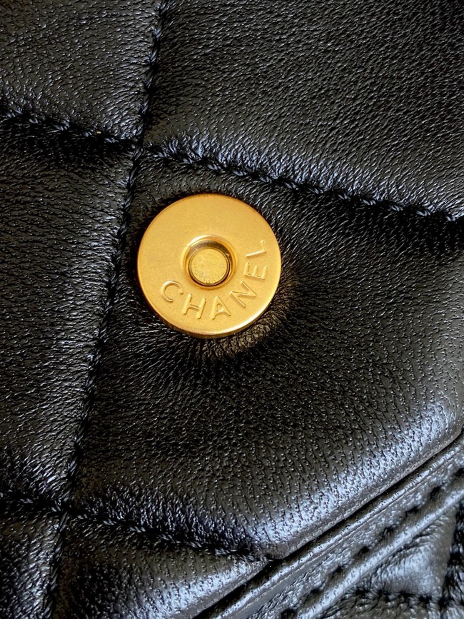 CHANEL Small Bowling Bag Lambskin AS5792 black
