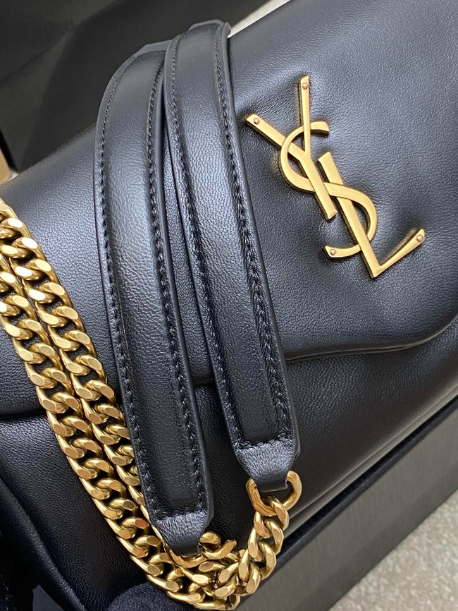 Saint Laurent CALYPSO small in plunged lambskin 734153 black
