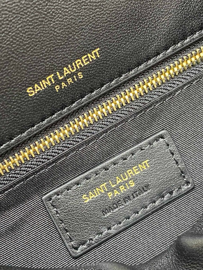 Saint Laurent CALYPSO small in plunged lambskin 734153 black