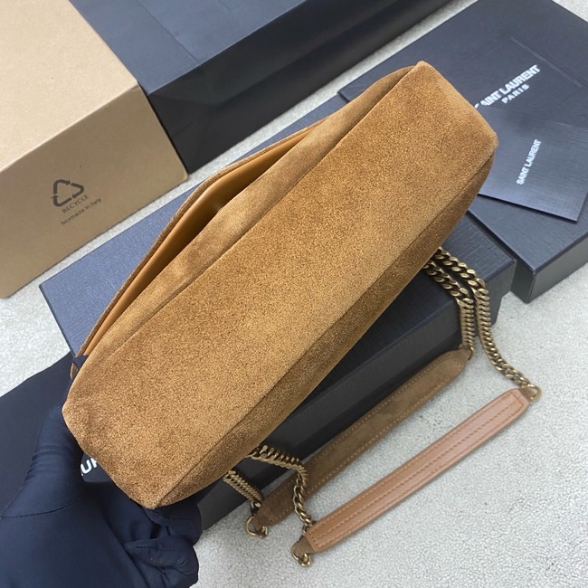 Saint Laurent CALYPSO small in plunged suede 734153 brown