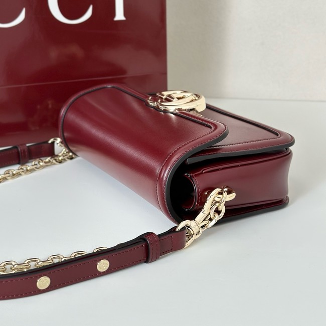 Gucci GG Marmont small shoulder bag 826761 Rosso Ancora red