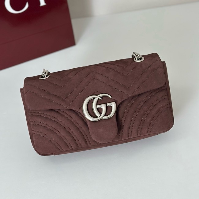 Gucci GG Marmont medium shoulder bag 837267 Dark brown