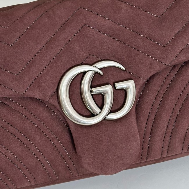 Gucci GG Marmont medium shoulder bag 837267 Dark brown