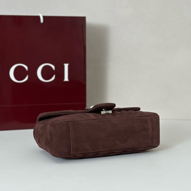 Gucci GG Marmont medium shoulder bag 837267 Dark brown