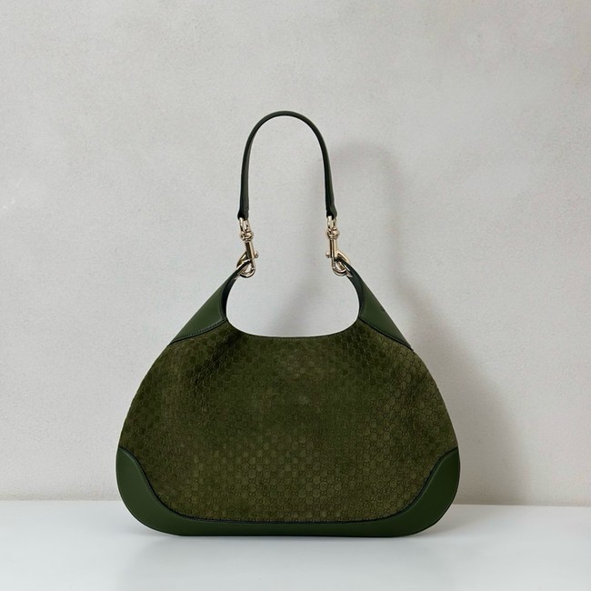 Gucci GG Marmont suede shoulder bag 834981 green