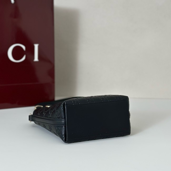 Gucci GG Emblem nano bucket bag 847090 black