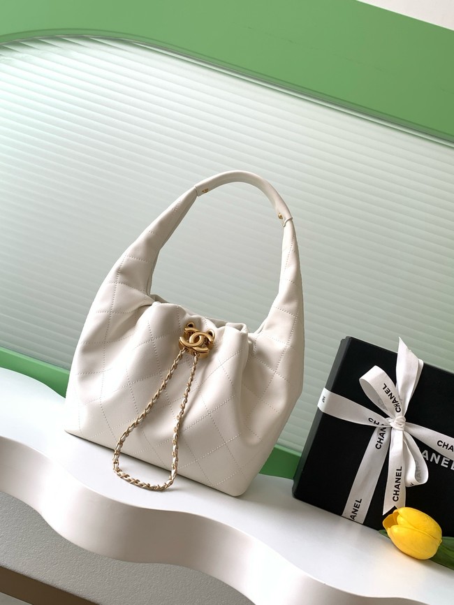 CHANEL Hobo Handbag AS5976 Light Beige