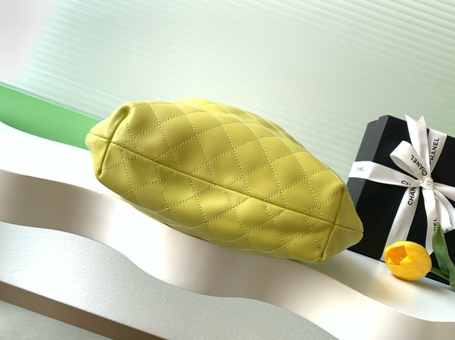 CHANEL Hobo Bag Lambskin AS6010 green