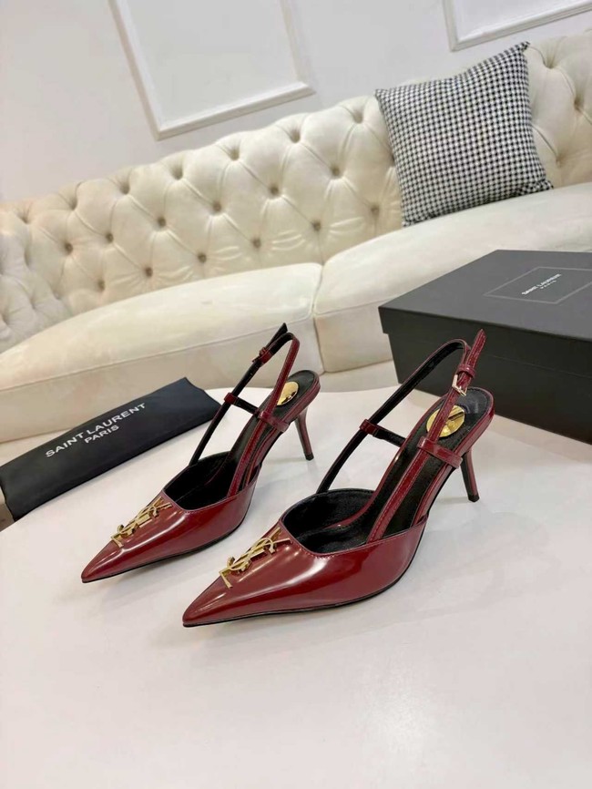 Saint Laurent slingback pumps in smooth leather 97170-5