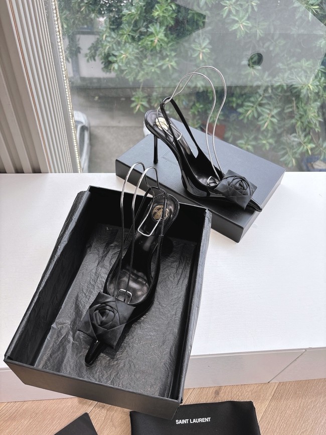 YSL AMALIA slingback pumps in satin crepe 21025-1