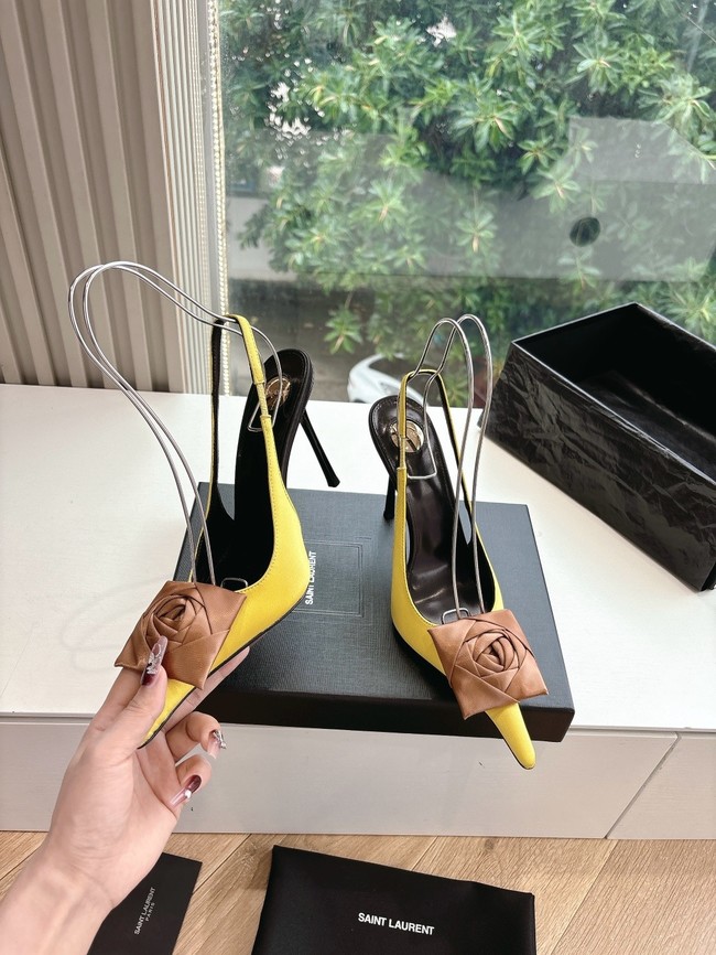 YSL AMALIA slingback pumps in satin crepe 21025-6