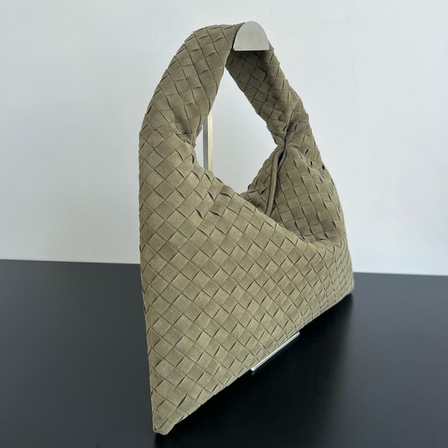 Bottega Veneta Hop calf leather Suede 796262 light gray