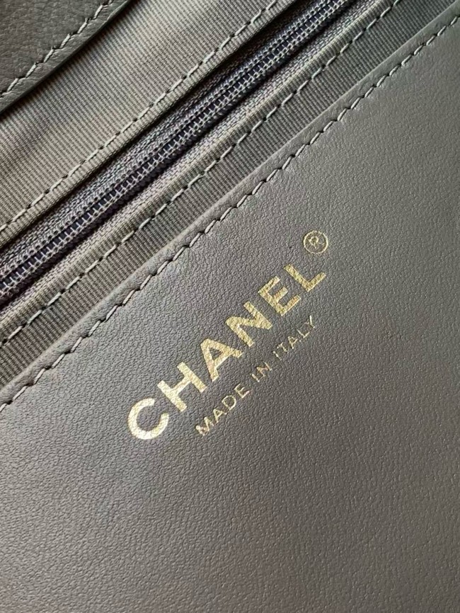 CHANEL Hobo Bag Suede Calfskin AS5978 gray