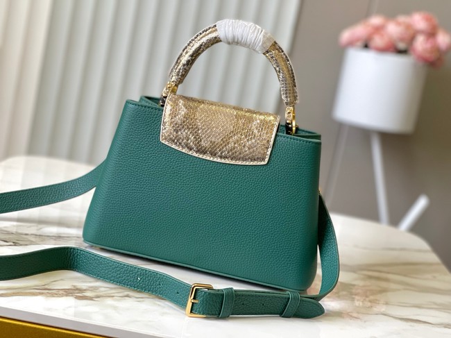Louis Vuitton Capucines BB M89369 green&gold Snake skin