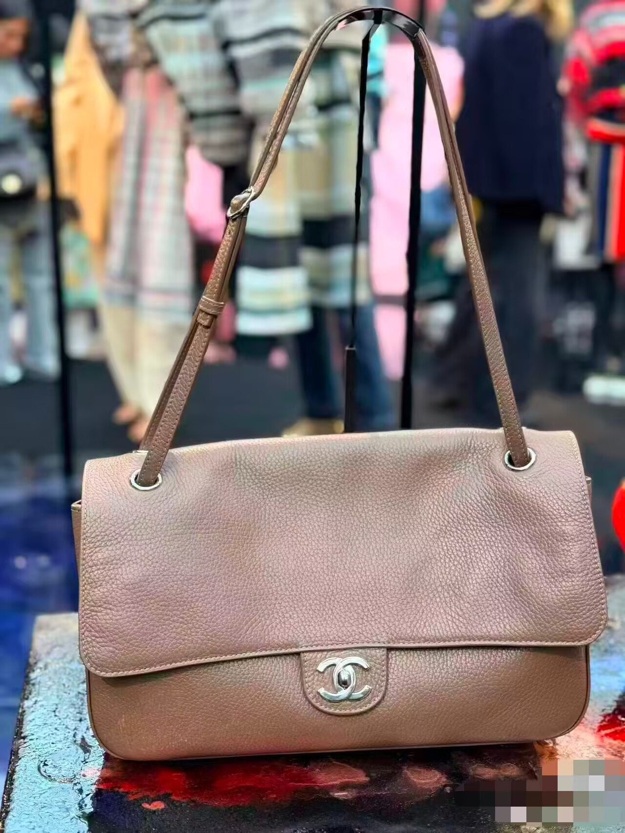 Chanel 26SS Original Leather Tote Shopping Bag 1A013 Gray
