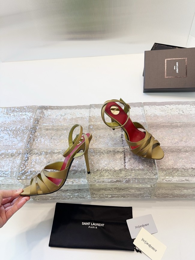 Saint Laurent CHANDELLE sandals in satin crepe 21047-2