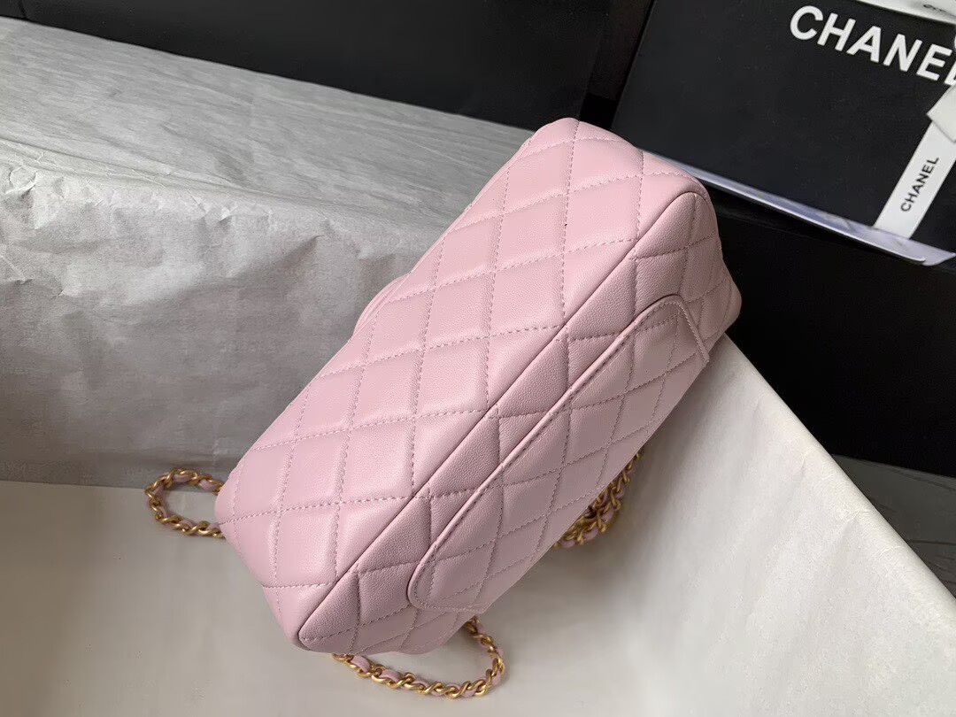Chanel MINI Flap Bag Original Sheepskin Leather AS1787 Light Pink