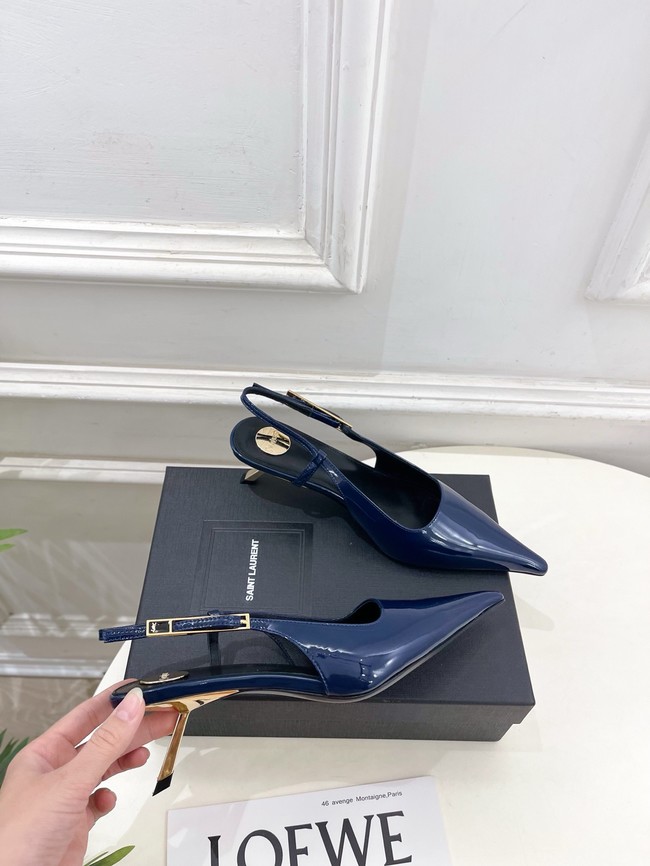 Saint Laurent JEANNE slingback pumps leather 21051-2