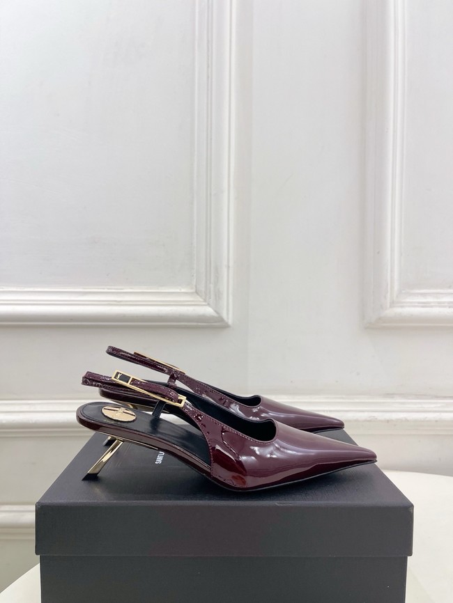Saint Laurent JEANNE slingback pumps leather 21051-3