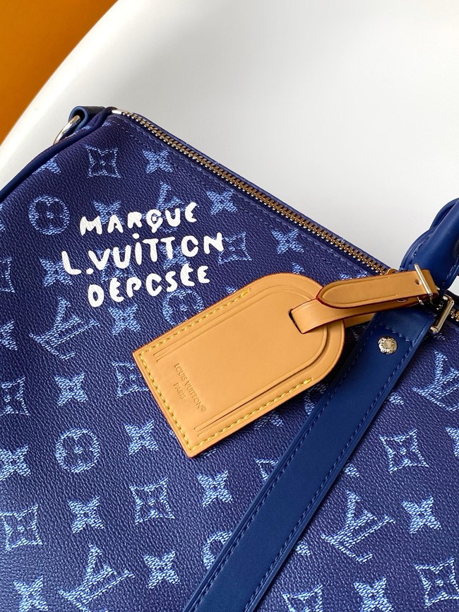 Louis Vuitton Keepall Bandouliere 45 M26868 dark blue