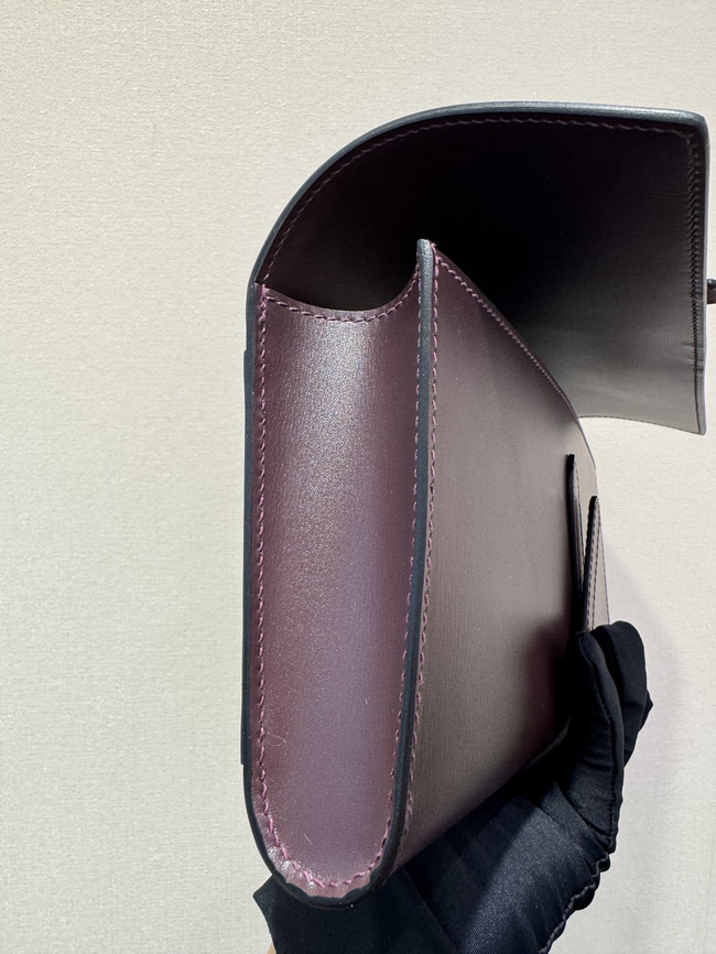 Hermes swift Leather Clutch 37568 burgundy