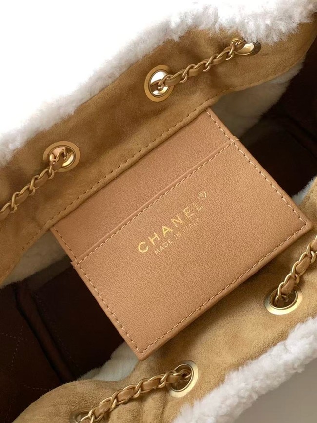 CHANEL 25 Handbag AS5293 Suede Calfskin brown