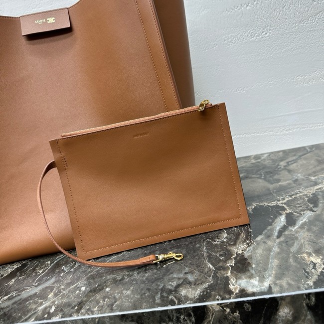 Celine MEDIUM CUBE BAG IN SUPPLE CALFSKIN 123422 SOFT TAN