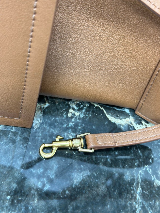 Celine MEDIUM CUBE BAG IN SUPPLE CALFSKIN 123422 SOFT TAN