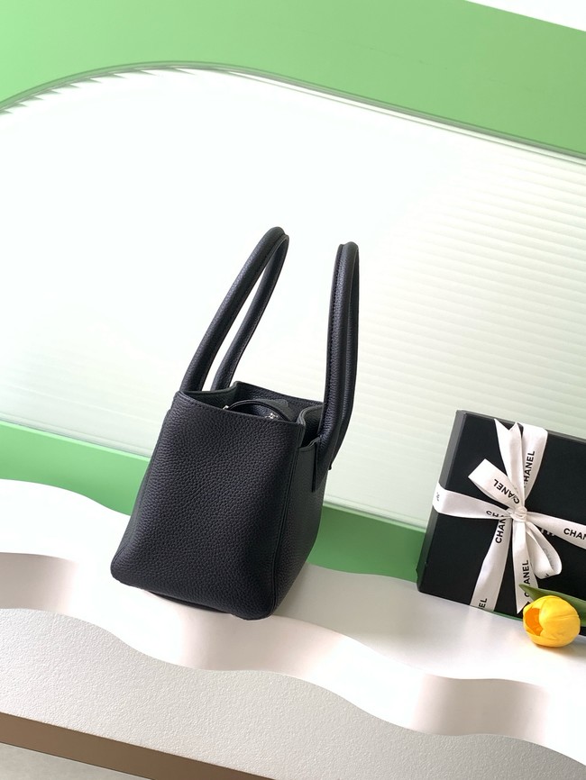 CHANEL Medium Tote Bag AS2156 black&Silver-Tone Metal