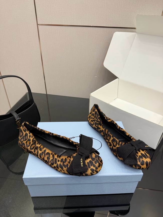 Prada Mordore nappa leather ballerinas with bow 55723-5