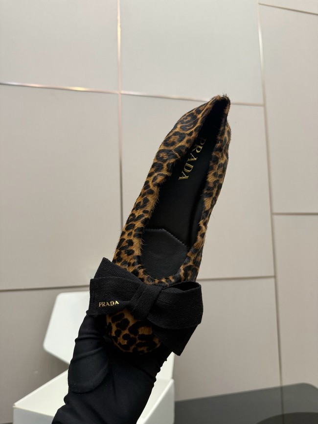 Prada Mordore nappa leather ballerinas with bow 55723-5