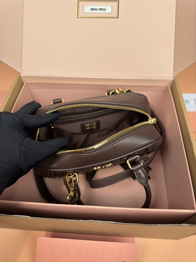 MIUMIU Arcadie quilted soft lamb leather handbag 5BB142-2