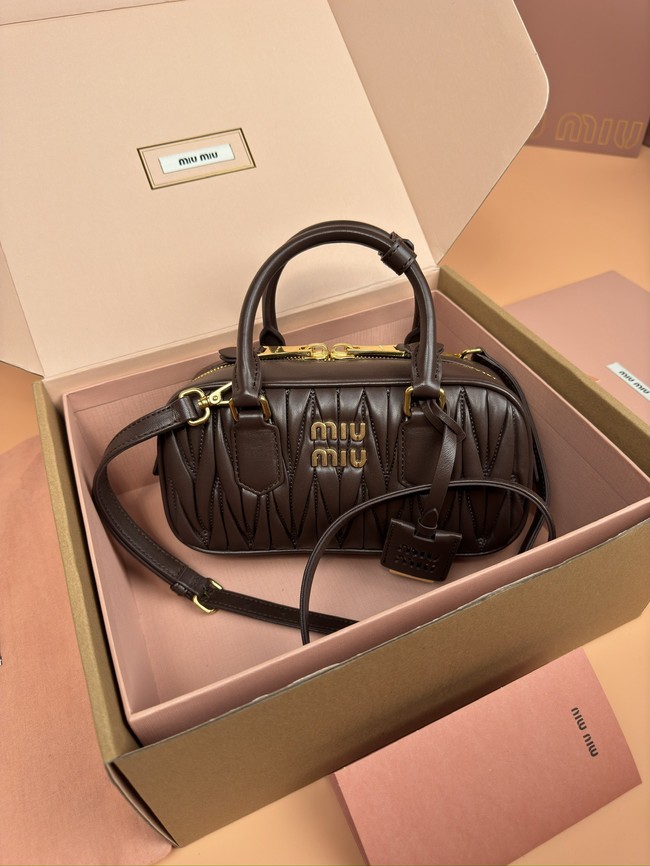 MIUMIU Arcadie quilted soft lamb leather handbag 5BB142-2