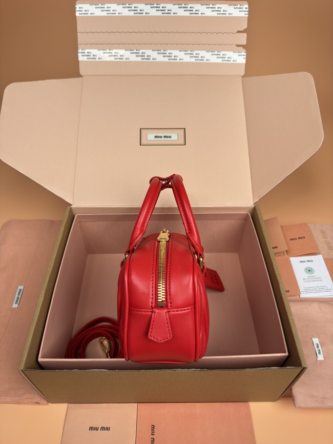 MIUMIU Arcadie quilted soft lamb leather handbag 5BB142-5