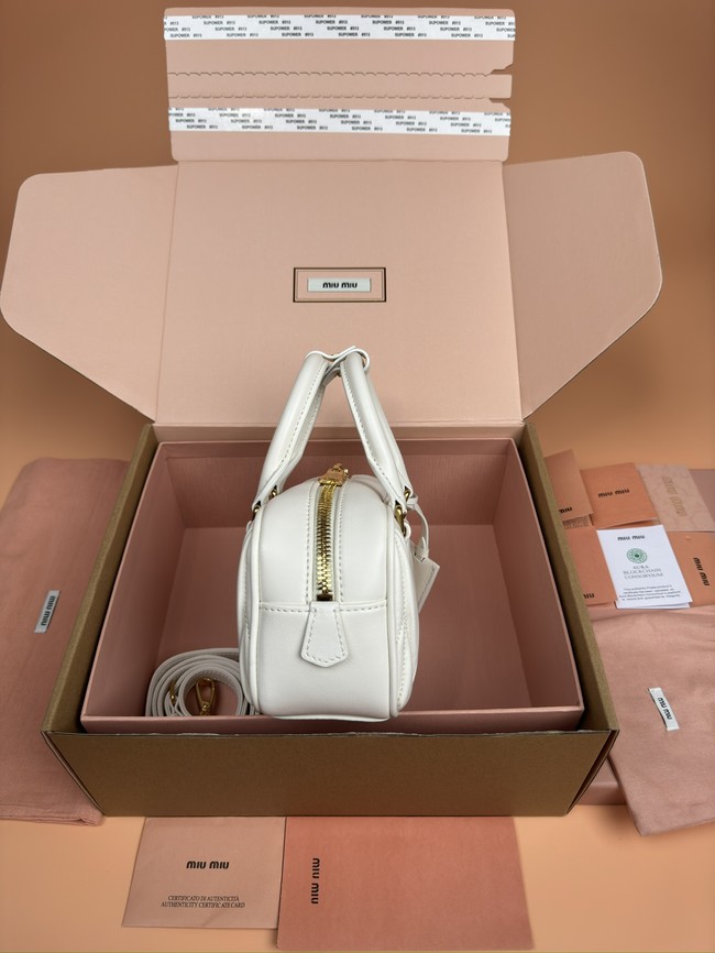 MIUMIU Arcadie quilted soft lamb leather handbag 5BB142-6