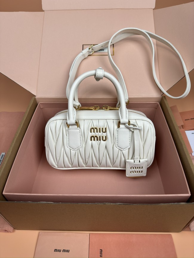 MIUMIU Arcadie quilted soft lamb leather handbag 5BB142-6