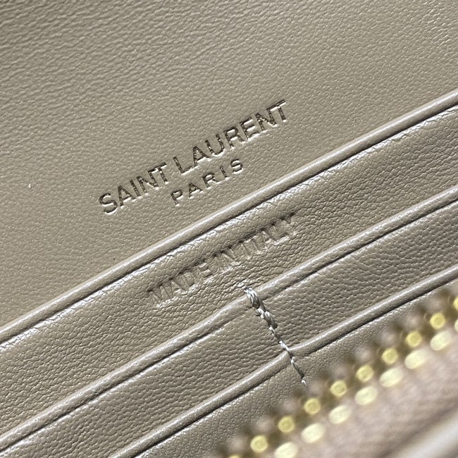 SAINT LAURENT WOC Classic Monogramme Flap Bag 441974 Khaki