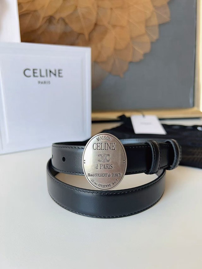 Celine Thin Plate Belt IN 25MM Taurillon Leather B10673-1