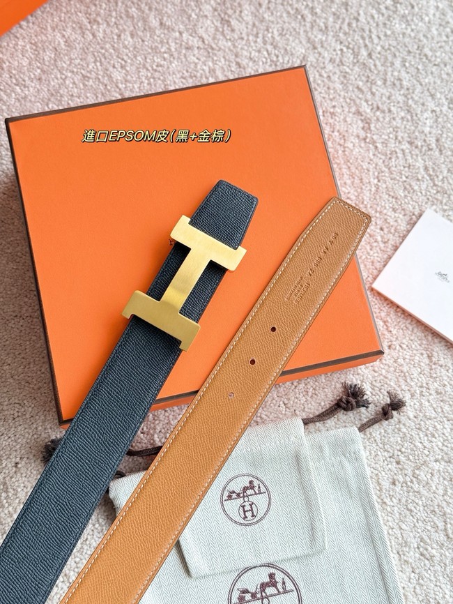 Hermes Constance buckle & double-sided leather belt 38mm H07456-2
