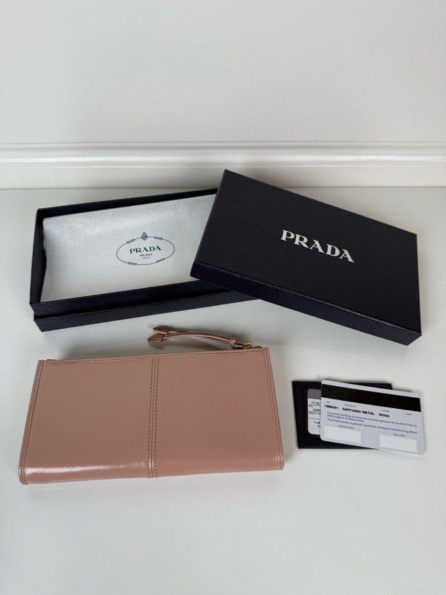 Prada Leather pouch 1MB051 pink