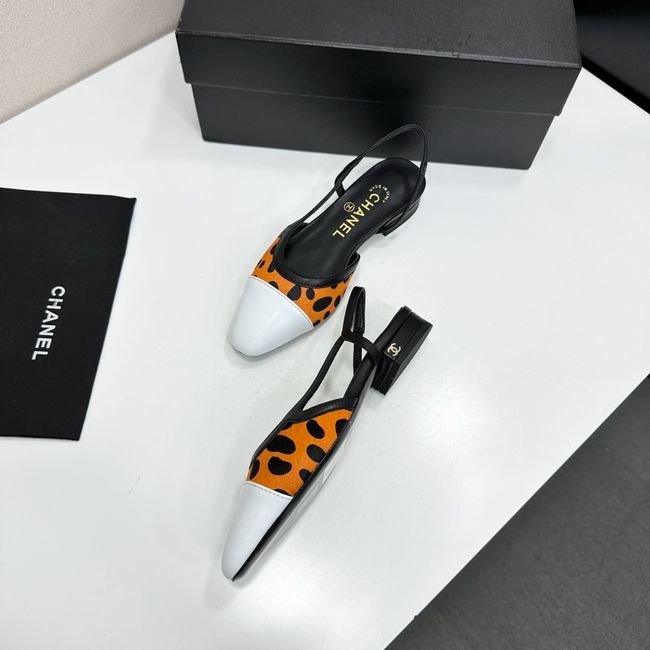 Chanel Slingbacks Lambskin & Mixed Fibers 65080-7 Chanel Slingbacks Lambskin & Mixed Fibers 65080-7